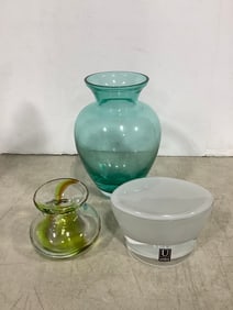 Umbra glass container and glass vases(