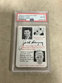 1945 Dempsey Louis signature collectible card in case