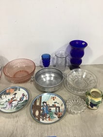 Decorative plates, bowls, vases, and more(tallest 9.5in.)