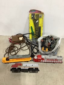 Vintage train toys and accessories