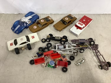 Vintage slot cars frames and parts