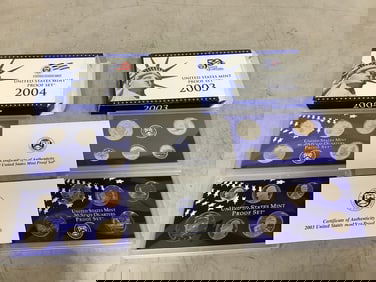 2003 and 2004 U.S. Mint Proof sets