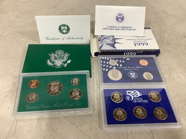1997 and 1999 U.S. proof coin sets
