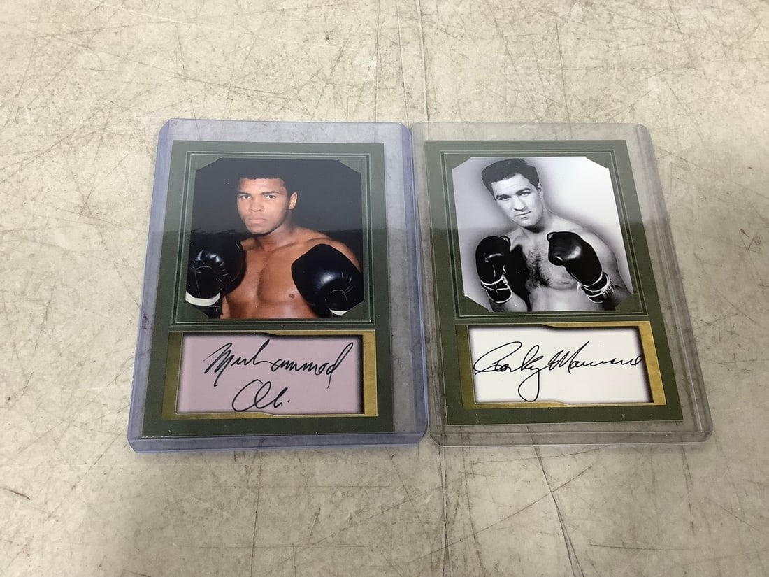 Muhammad Ali and Rocky Marciano collectible cards (1 of 1)