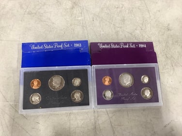 1983 and 1984 U.S. proof coin sets