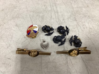 Marine pins and tie clips
