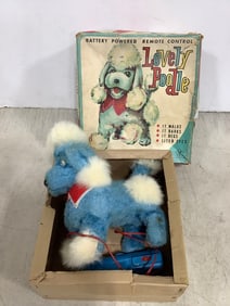 Lovely Poodle vintage battery powered remote control toy