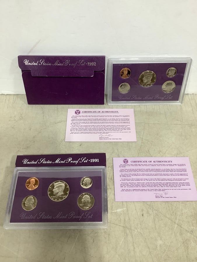 1991 and 1992 United States Proof Sets (1 of 1)