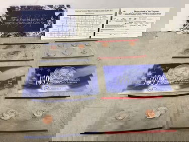 1997 and 1997 United States Mint Uncirculated Coin Sets
