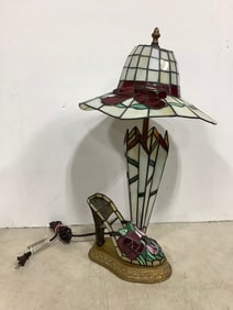 Slide glass art deco lamp(23.5in.tall)