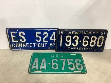 Vintage license plates