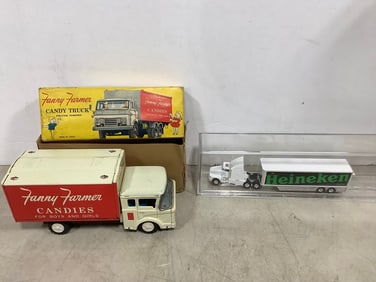 Vintage Fanny Farme truck l and Heineken vintage truck