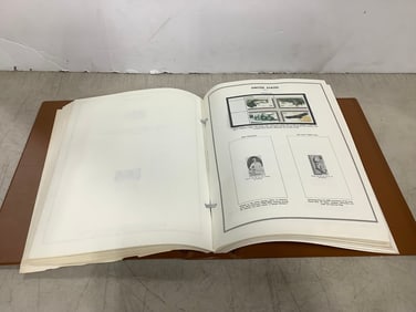 Vintage catalog stamp book with plate blocks
