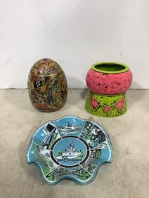 Papier mache planter, egg decor, and more (6.5in.tall)