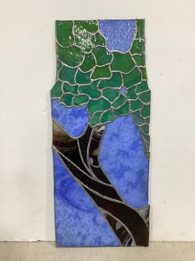 Stained glass panel(10in.x24in.): Stained glass panel(10in.x24in.)