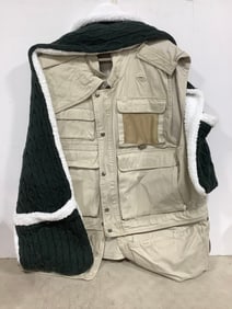 Vintage Trail Designs Vest (Size: XL), with Scarf