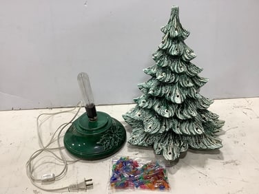 Vintage Ceramic Christmas Tree (17in Tall)
