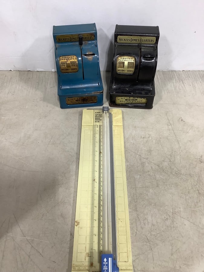 Vintage register banks and personal rotary trimmer(DC 100) (1 of 1)