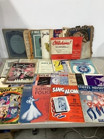 Vintage music sheet pages/books