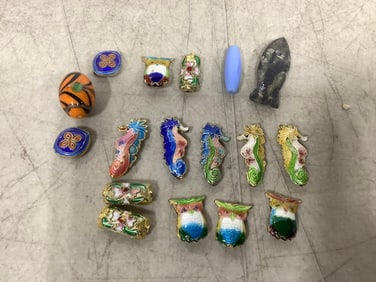Enameled pendants