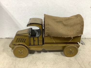 J. Chein Tin Litho toy army truck
