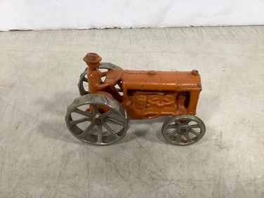 Vintage cast iron tractor toy