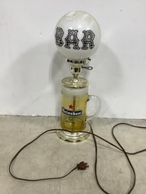 Heineken bar lamp(18.5in.tall)