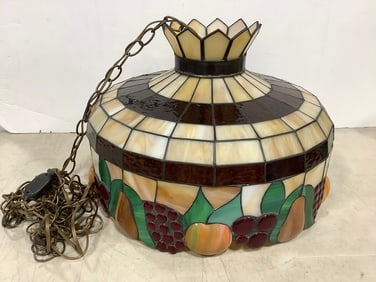 Stained Glass Light Fixture (13.5in Tall)