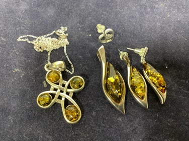 Sterling Silver Earrings, Necklace, and more