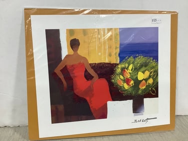 Interieur' Art Print Signed by Emile Bellet