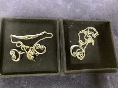 Sterling Silver Earrings, and Necklaces