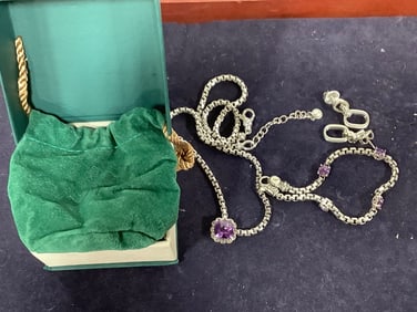 Sterling Silver Earrings and Necklace