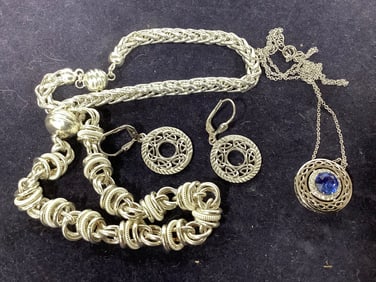 Sterling Silver Bracelets, Necklace, and more
