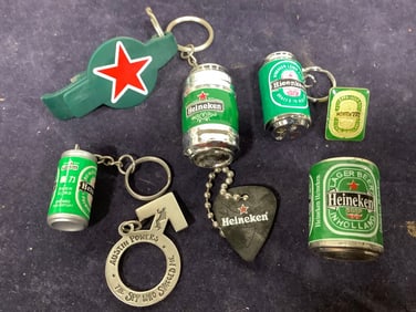 Vintage Keychains, Lighter, and more