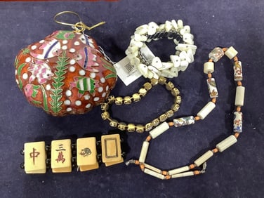 Various Costume Jewelry, and Enameled Ornament
