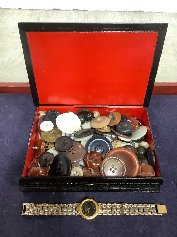 Vintage Buttons, and Pulsar Watch: Vintage Buttons, and Pulsar Watch