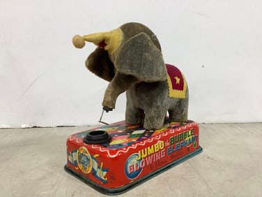 Vintage Toy Bubble Blowing Elephant
