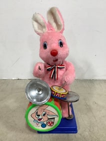 Vintage Toy Drummer Bunny Rabbit