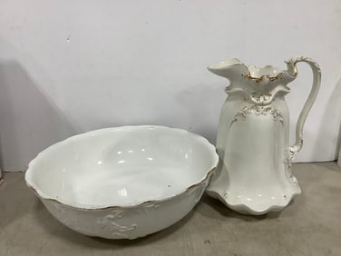 Serving bowl and pitcher(13.5in.tall)