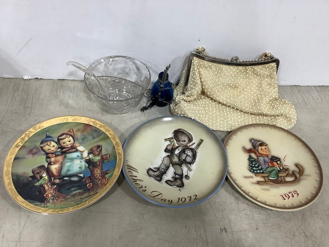 Decorative Ceramic Goebel Plates, Vintage Beaded Bag, and more (1 of 1)