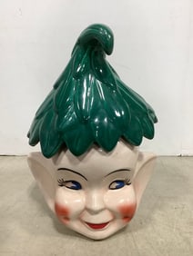 1950's Pixie elf cookie jar(11in.tall-top chipped)