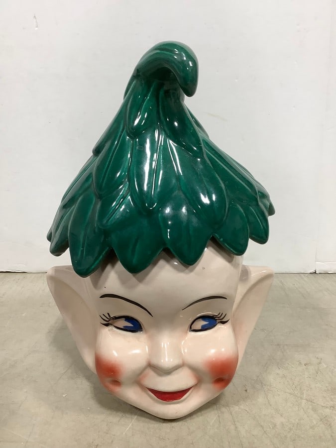 1950's Pixie elf cookie jar(11in.tall-top chipped) (1 of 1)