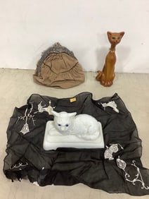 Cat Statues, Vintage Clutch, and more (Tallest - 7.75in)