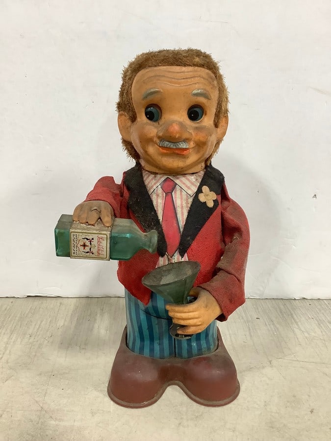 Vintage Blushing Willy Bartender Tin Toy (1 of 1)