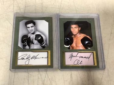 Muhammad Ali and Rocky Marciano Collectible Cards