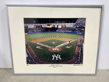Framed Yankee Stadium 2000 Signed Photograph (11.5inx14.5in)