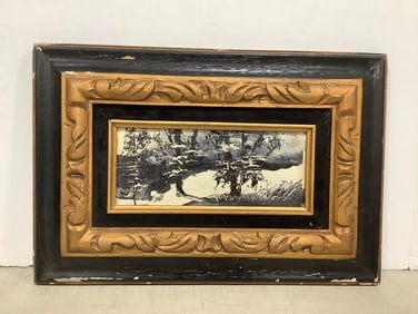 Framed Oil on Canvas Signed Morris Katz (10.5inx15.5in)