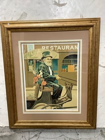 Framed Art Print signed by Emanuel Schary (26inx30in)
