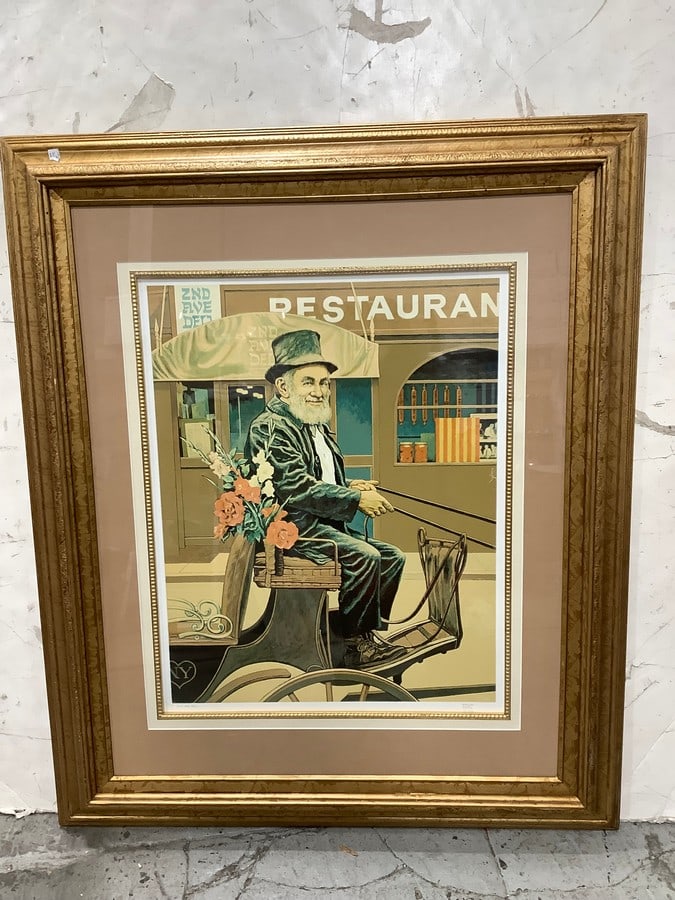 Framed Art Print signed by Emanuel Schary (26inx30in) (1 of 2)