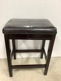 Wooden Stool with Cushion (24in Tall)